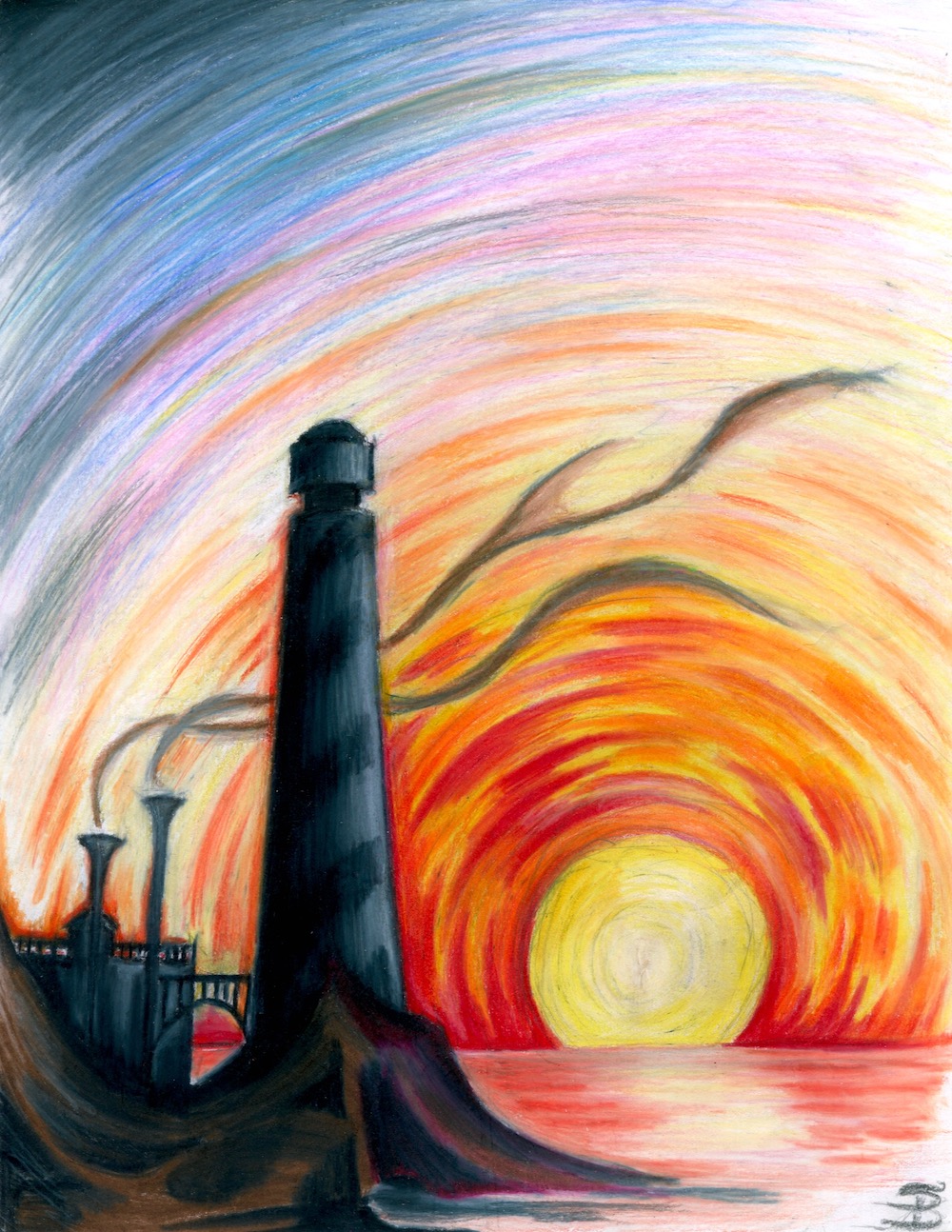 Lighthouse at Sunset