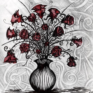 Red Flowers in Vase